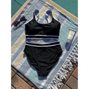 NWT, BMJL, Women, Bikini Set, Black and White, Sz M